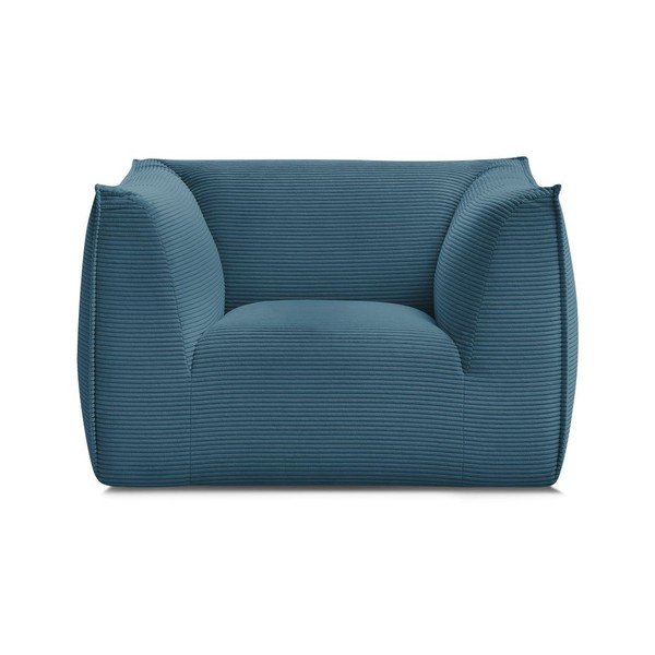 Poltrona blu con rivestimento in velluto a coste Giorgia – Bobochic Paris-image-2