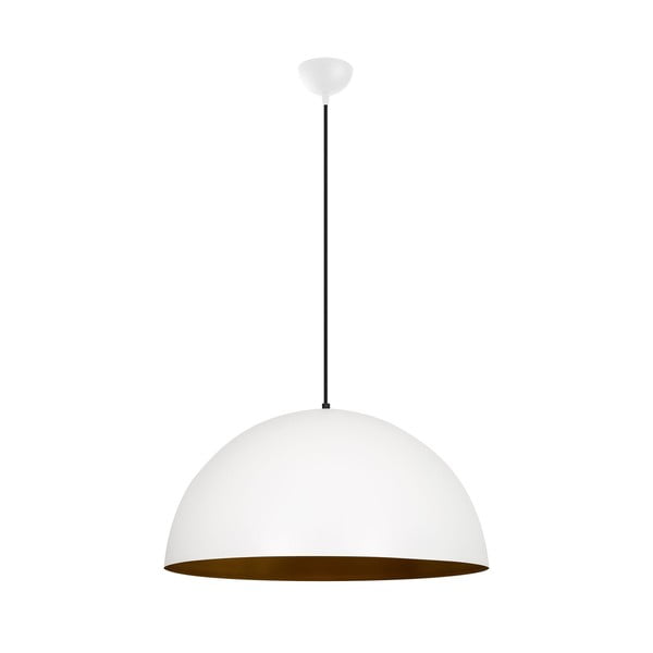 Lampadario bianco con paralume in metallo ø 60 cm Sivani – Opviq lights