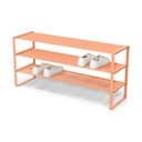 Scarpiera color salmone in acciaio 100x48,5x29 cm Rex – Spinder Design