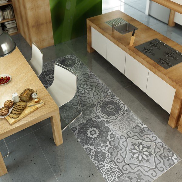 Adesivo per pavimenti impermeabile Grigio Pietre, 90 x 60 cm - Ambiance-image-3