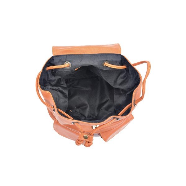Zaino in pelle marrone cognac Cleo - Sofia Cardoni-image-3