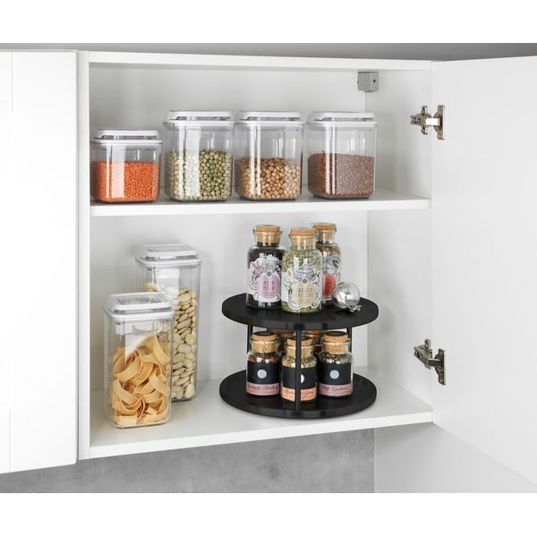 Organizzatore di spezie nero Lazy Susan - Wenko-image-1