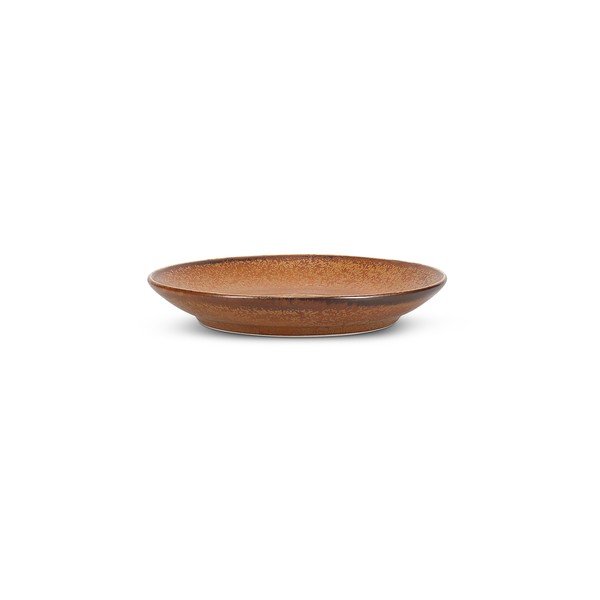 Piattino marrone in porcellana ø 14 cm Ovio – BonBistro-image-2