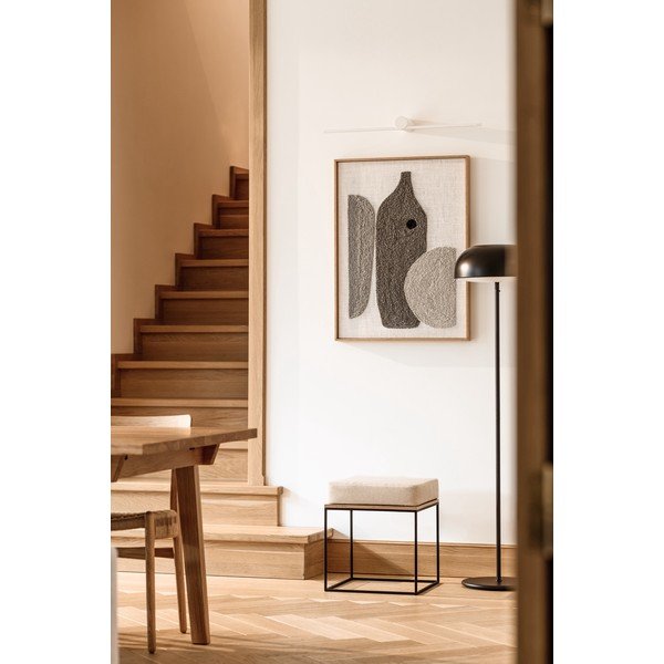 Sgabello beige imbottito Feo – noo.ma-image-1