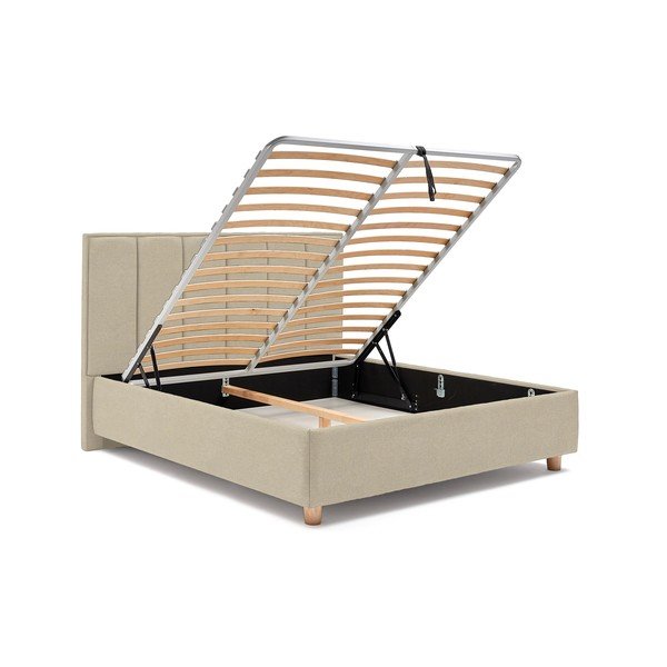 Letto matrimoniale beige con griglia e contenitore Wega, 180 x 200 cm - ProSpánek-image-4