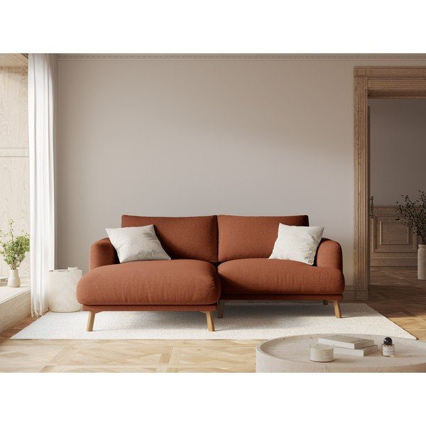 Divano angolare color terracotta (con penisola a sinistra/con chaise lounge) Naomi – Micadoni -image-1