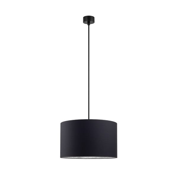 Lampada da soffitto nera con interno argento , ⌀ 40 cm Mika - Sotto Luce