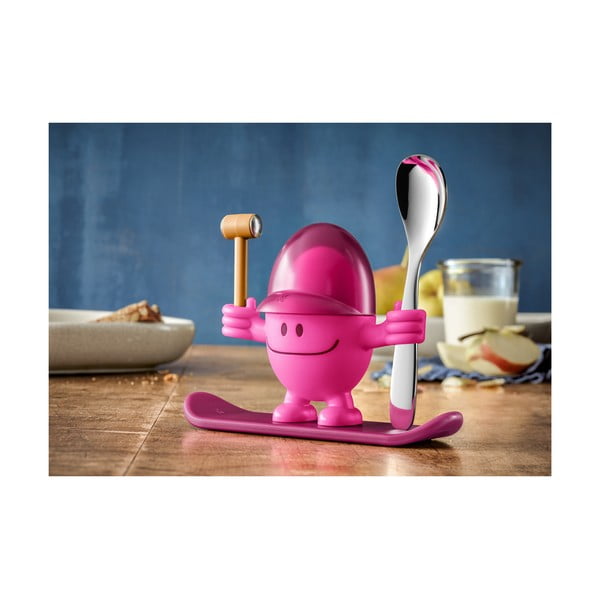 Cromargan® Mc Egg portauovo rosso e rosa con cucchiaio McEgg - WMF-image-1