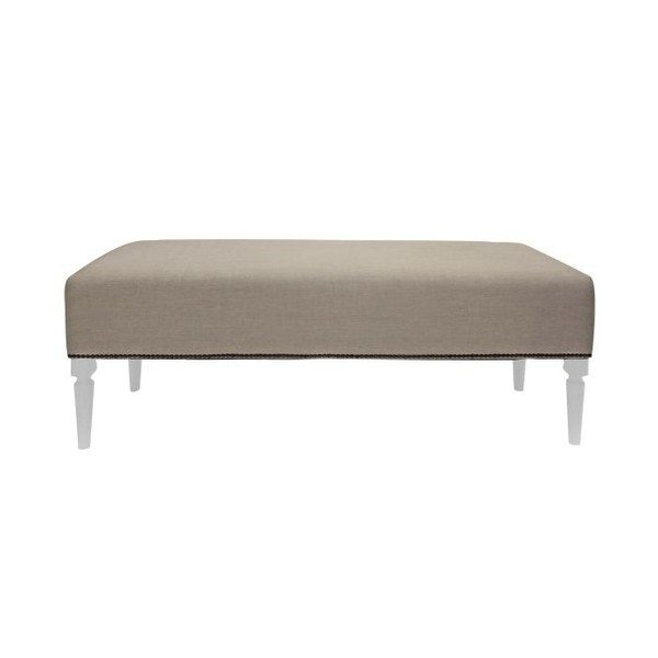 Lavice Admiral Smoked Beige White, 100x50x40 cm
