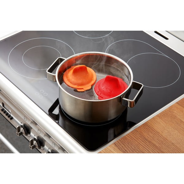 Stampo in silicone rosso per uovo perso Pouched - Lékué-image-1