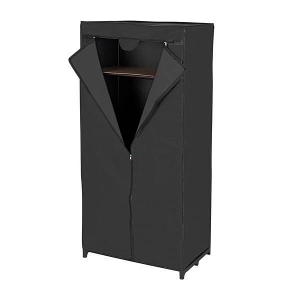 Armadio in tessuto nero 75x160 cm Deep Black - Wenko-image-2