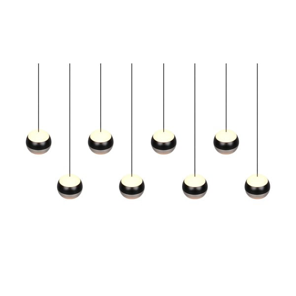 Lampadario LED nero e argentato Orbit – Trio Select-image-3