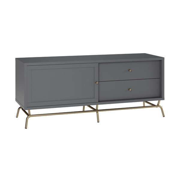 Tavolo TV grigio 150x62 cm Madison - Støraa-image-2