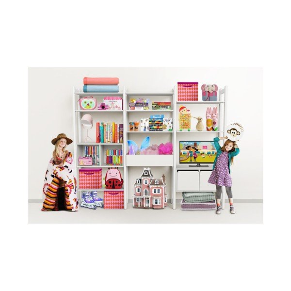 Scaffale per bambini bianco parte Omega, altezza 189,2 cm Shelfie - Flexa-image-1