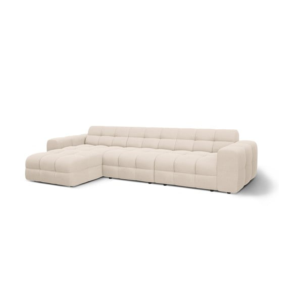 Divano angolare beige (con penisola a sinistra/con chaise lounge) Kendal – Micadoni -image-3