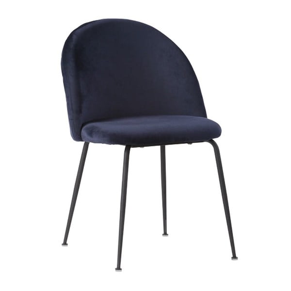 Set di 2 sedie da pranzo blu con gambe nere Geneve - House Nordic