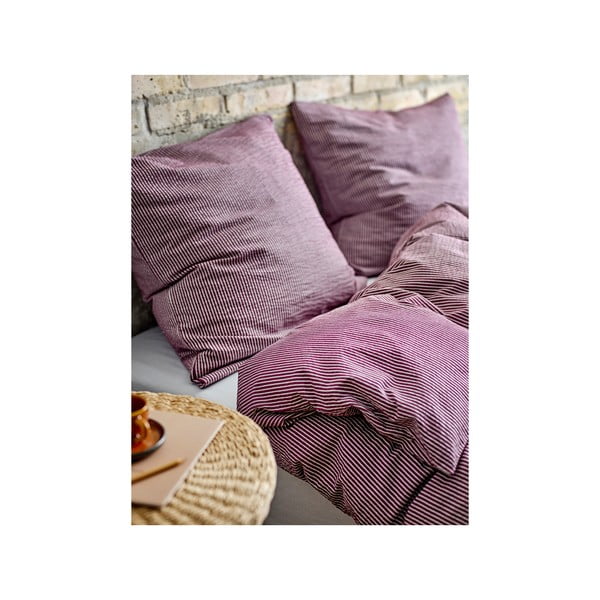 Set copripiumino e federa viola in cotone per letto singolo 140x200 cm Cheerful – Södahl-image-1