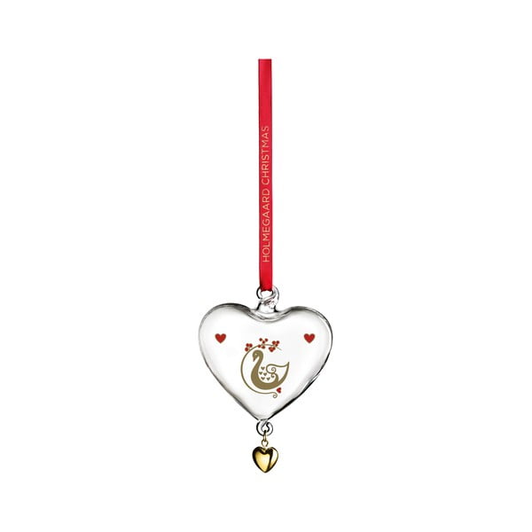 Decorazione per albero di natale in vetro soffiata a mano 8 cm Ann-Sofi Romme Annual Christmas Heart 2025 – Holmegaard