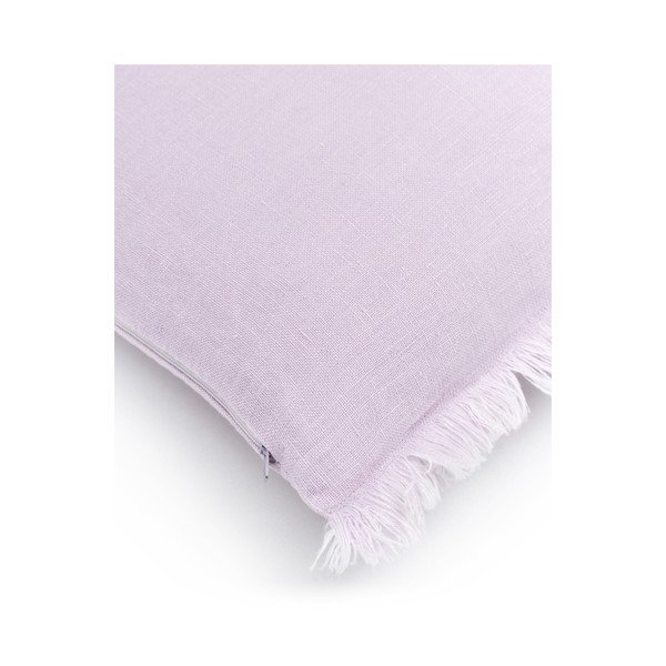 Federa decorativa in lino viola, 30 x 50 cm Luana - Westwing Collection-image-2