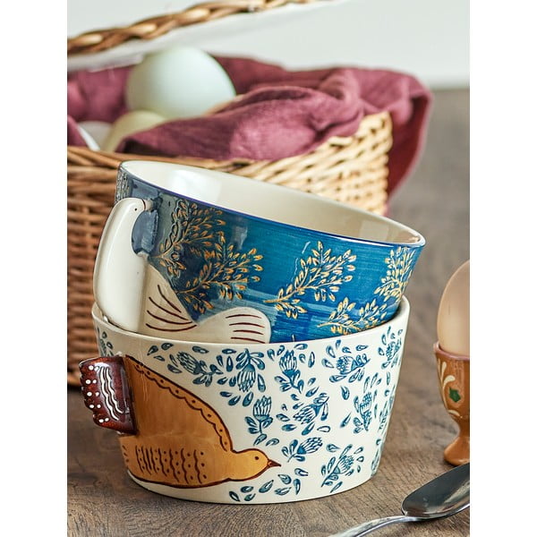 Ciotola in gres blu 460 ml Hezha - Bloomingville-image-2