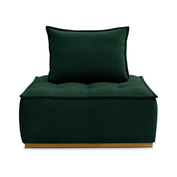 Poltrona verde scuro con rivestimento in ciniglia Elisa – Bobochic Paris-image-3