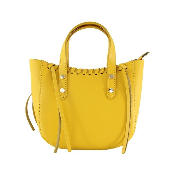 Borsa in pelle gialla Anna - Chicca Borse-image-1