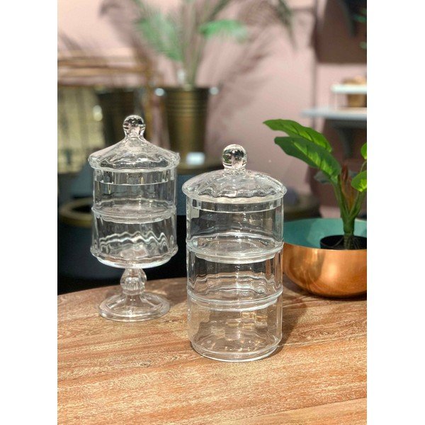 Vaso in vetro su stelo Camaya, altezza 29 cm - Mia-image-1