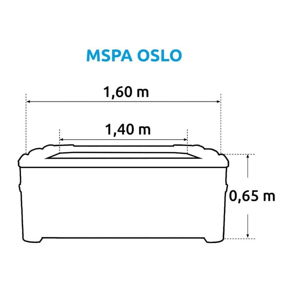 Vasca idromassaggio con struttura solida per 6 profondità 65 cm Oslo - MSPA-image-3