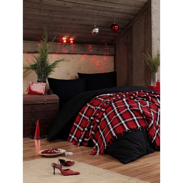Copriletto in cotone leggero Iskoc Red, 200 x 240 cm - Mijolnir