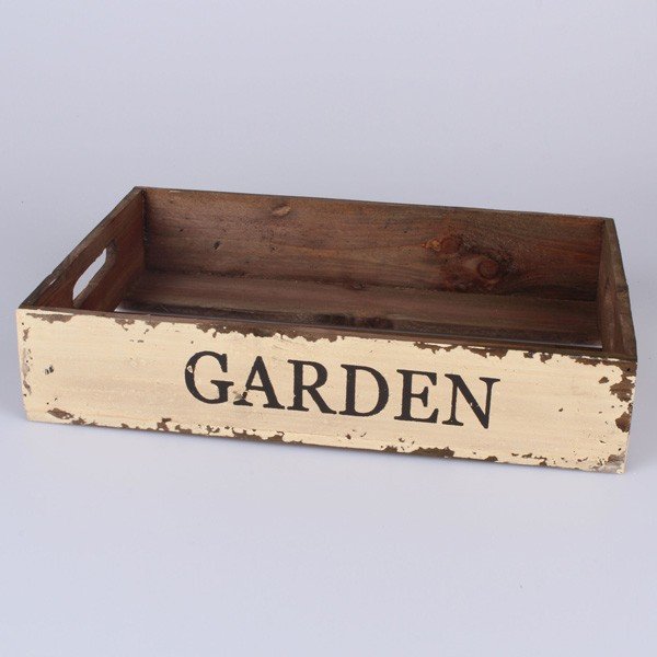 Dřevěný tác Brown Garden, 39x27 cm