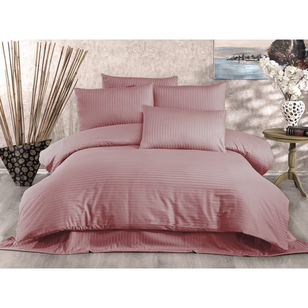 Biancheria da letto matrimoniale in cotone sateen rosa 200x200 cm Lilyum - Mijolnir