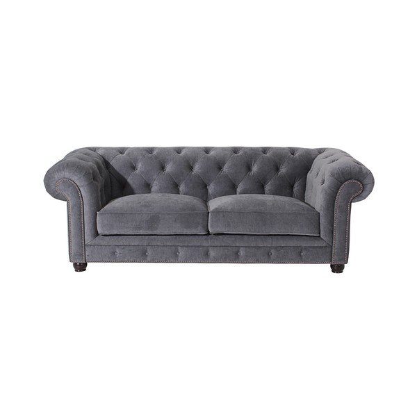Divano Orleans Velvet grigio, 216 cm - Max Winzer