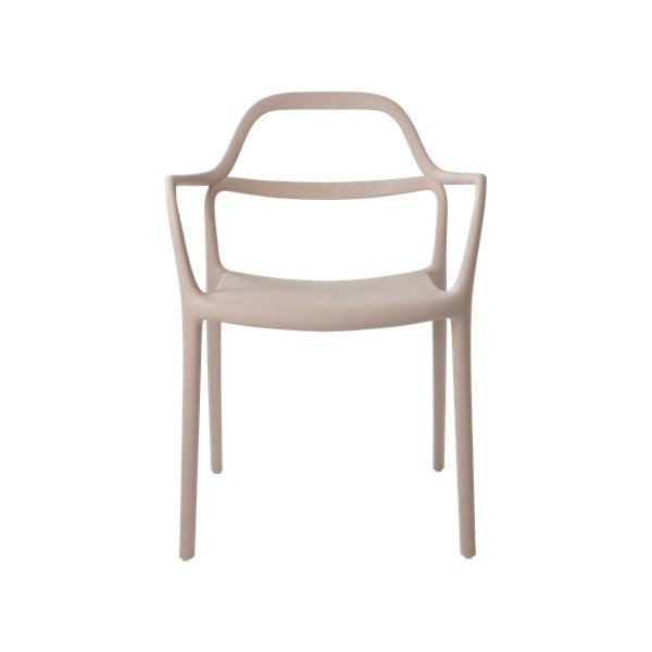Sedie da pranzo in set beige in plastica con braccioli/impilabili 2 pz Karlaby – Jotex-image-3