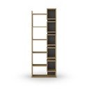 Libreria in rovere decorato in nero e naturale 60x168,5 cm Eladi - Marckeric