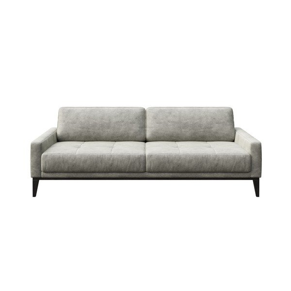 Divano Musso in similpelle grigia, 210 cm - MESONICA
