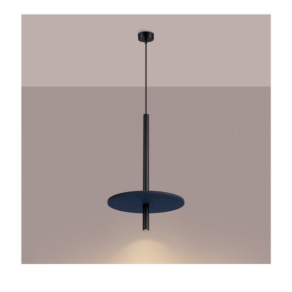 Lampadario blu scuro/beige in metallo ø 30 cm Rilu – Sollux-image-2