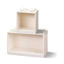 Set di 2 mensole da parete bianche per bambini Brick - LEGO®