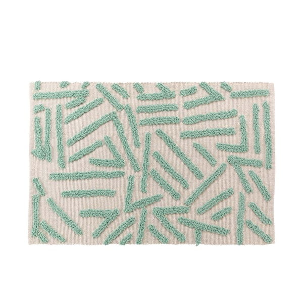 Tappeto lavabile in menta-crema 60x90 cm Athena - douceur d'intérieur-image-4