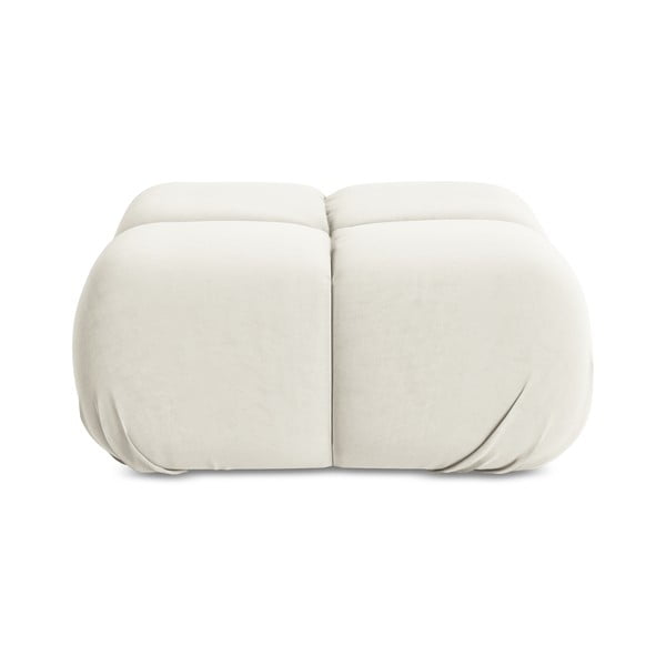 Pouf modulare in velluto bianco Lokua - Makamii