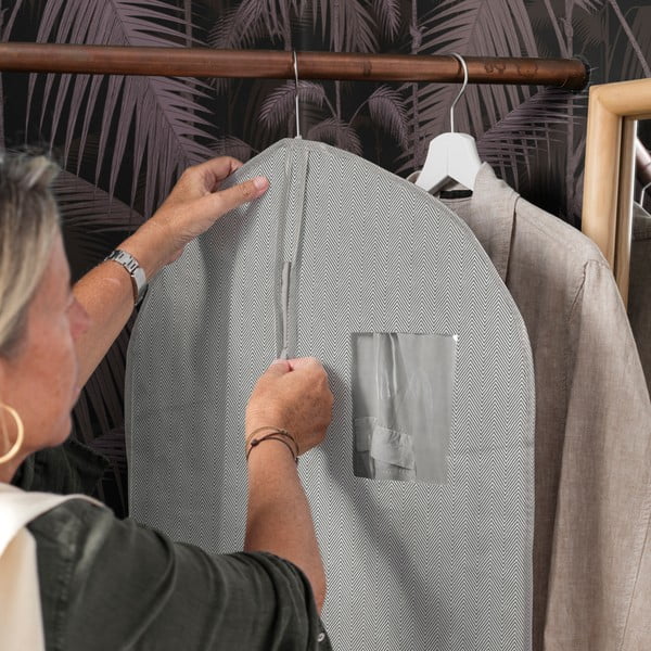Sacchetto porta abiti grigio Boston, 60 x 100 cm - Compactor-image-1
