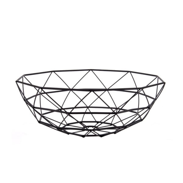 Fruttiera nera Diamond, ⌀ 35 cm Diamond Cut - PT LIVING