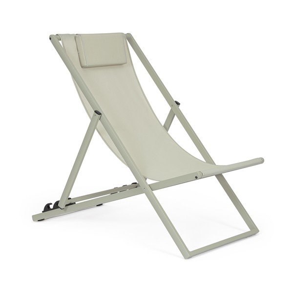 Sdraio da giardino grigio tortora in metallo regolabile/pieghevole Taylor – Bizzotto