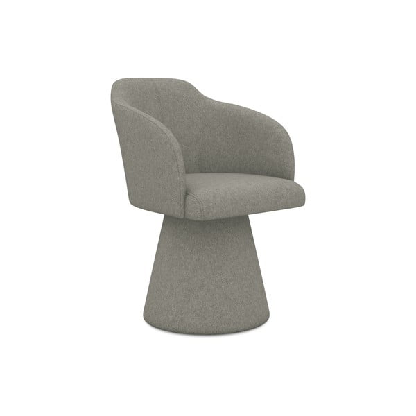 Sedia da pranzo grigia in imbottito Kanoa – Makamii