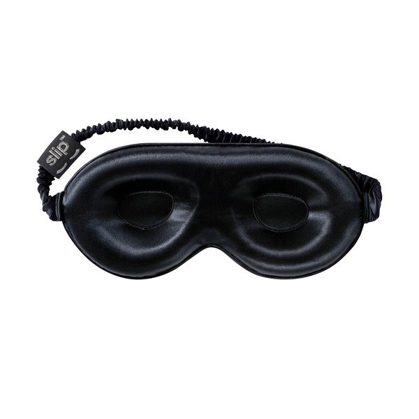 Maschera per dormire nera in seta Contour Black – slip