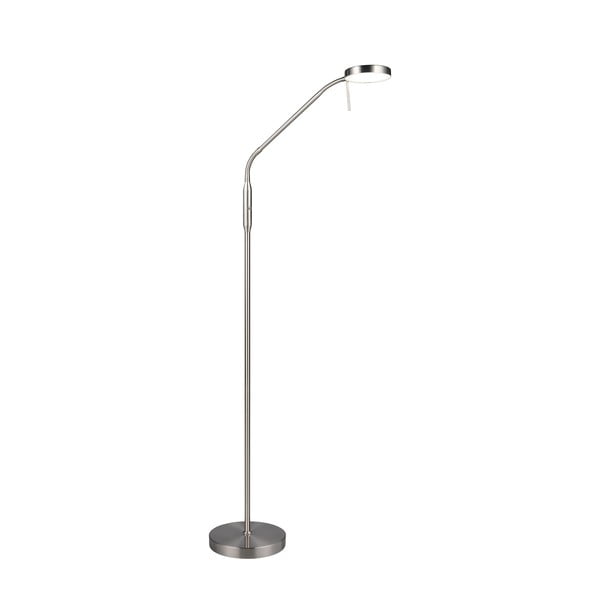 Lampada da terra argentata (altezza totale 160 cm) Moreno – Trio