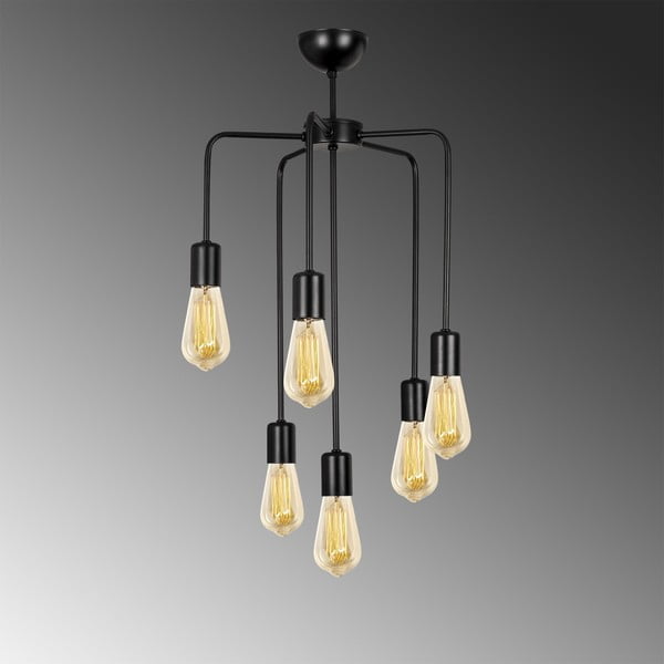 Apparecchio a sospensione in metallo nero Opviq luci Linos - Opviq lights-image-1