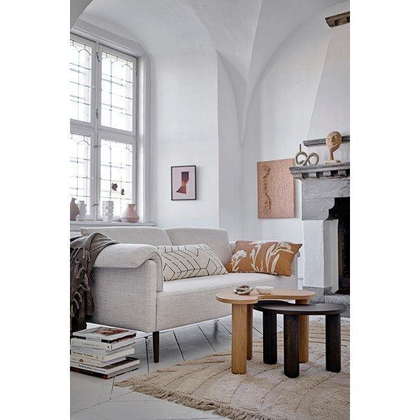 Tavolino in legno di caucciù marrone scuro 36x53 cm Luppa - Bloomingville-image-1