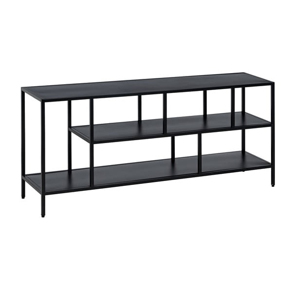 Tavolo TV in acciaio nero 120x55 cm - Ixia