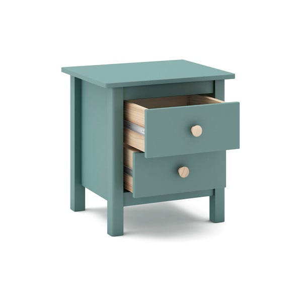 Comodino per bambini in legno di pino color petrolio Max - Marckeric-image-4