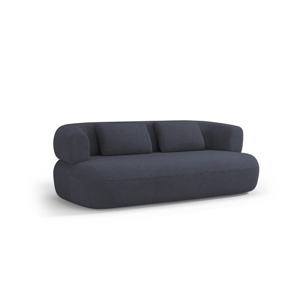 Divano blu scuro con rivestimento in bouclé 178 cm Jenny – Micadoni 